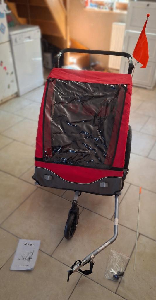Remorque vélo Papilioshop Mover 2 enfants NEUF (209€ neuf), Vélos & Vélomoteurs, Neuf, Enlèvement, Suspension, Papilioshop Mover