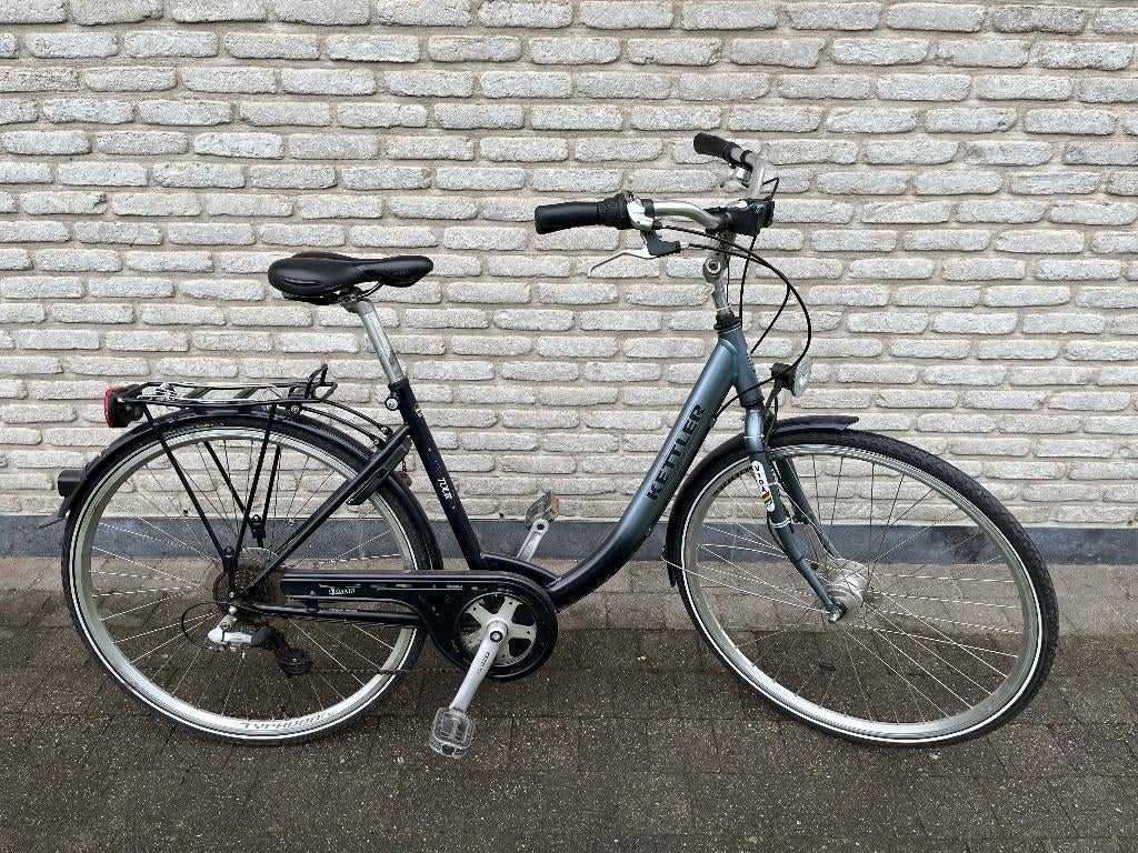 Kettler - blauw - 7 versnellingen in perfecte staat, 53 tot 56 cm, Versnellingen, Zo goed als nieuw, Trommelrem