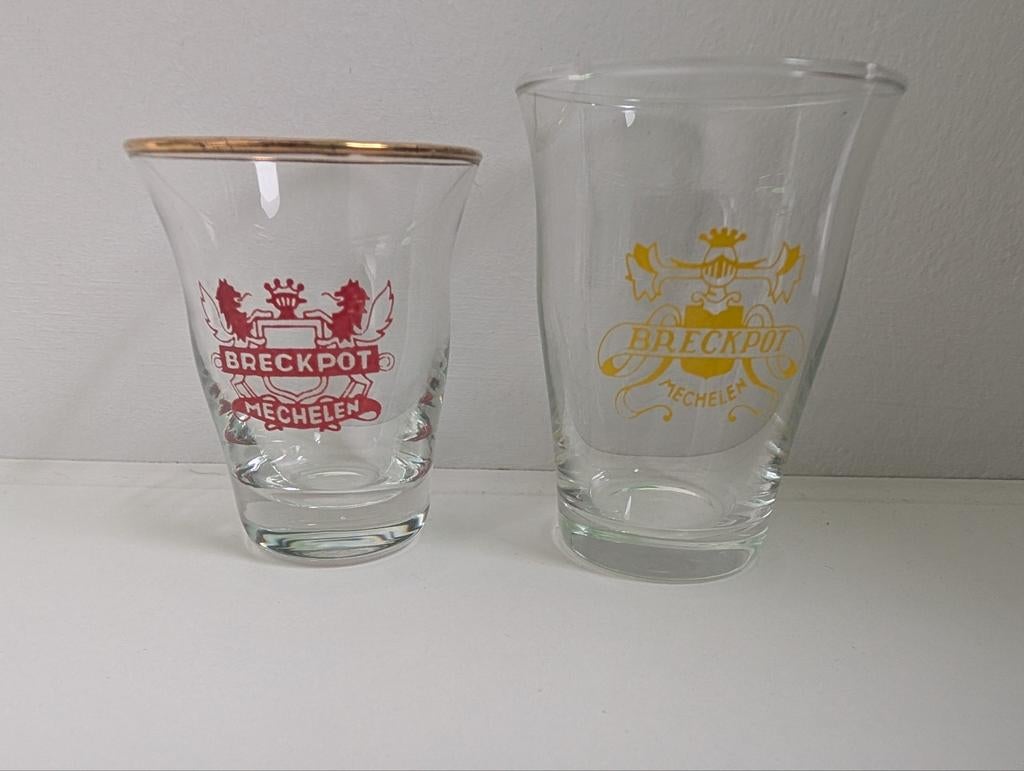 Breckpot Mechelen Glaasjes, Collections, Verres & Petits Verres, Enlèvement ou Envoi