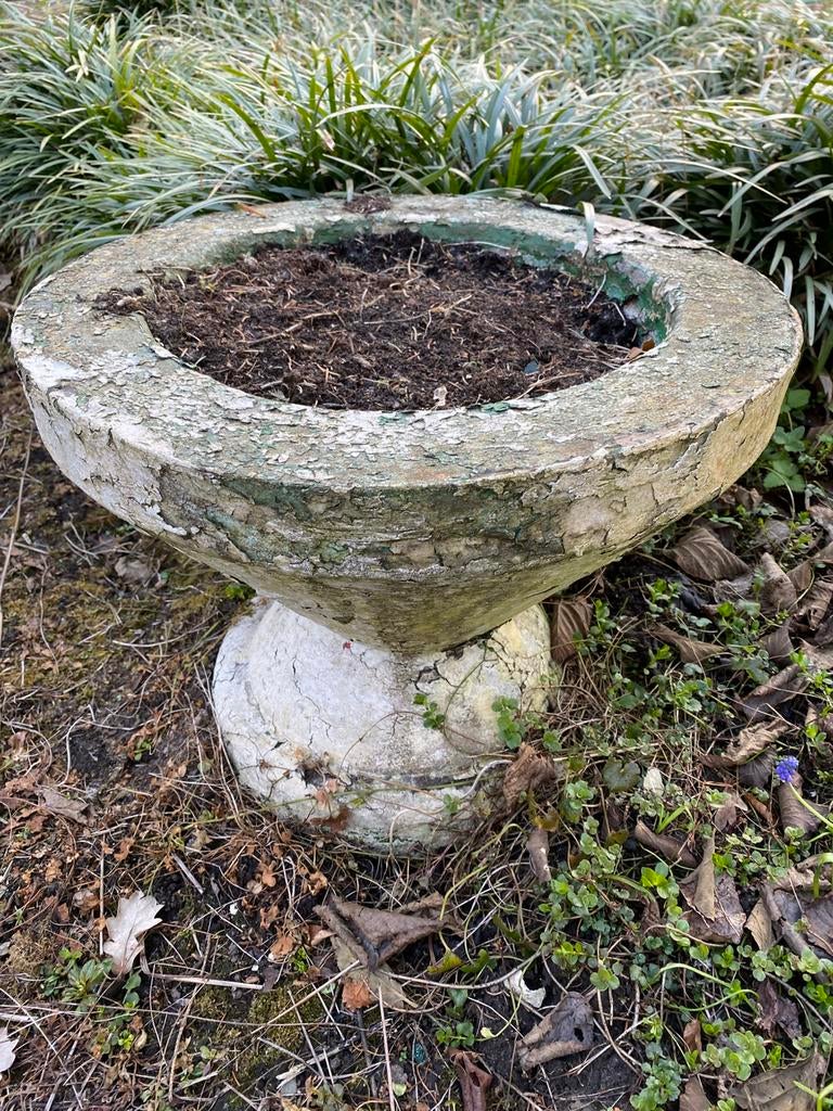 Stenen bloembakken en zuilen, Tuin en Terras, Ophalen, Steen, Gebruikt, 60 cm of meer