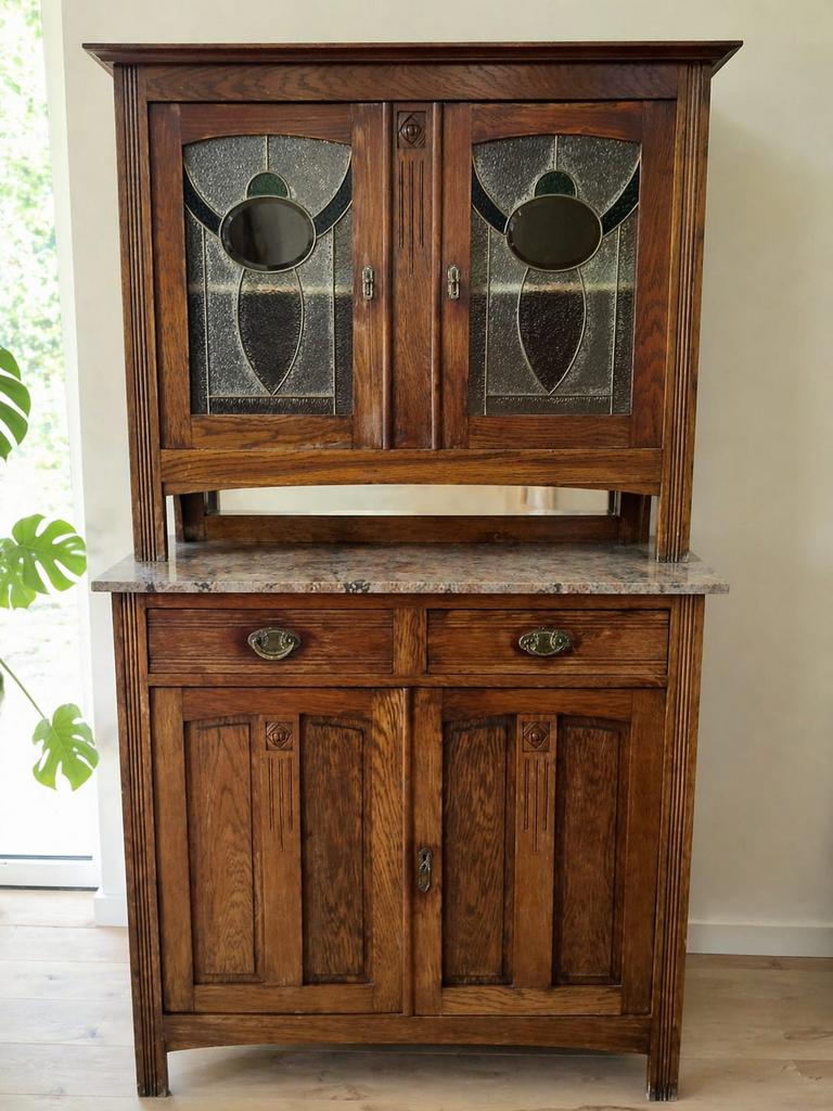 Buffet vaisselier, Enlèvement, Utilisé, Verre, Art nouveau