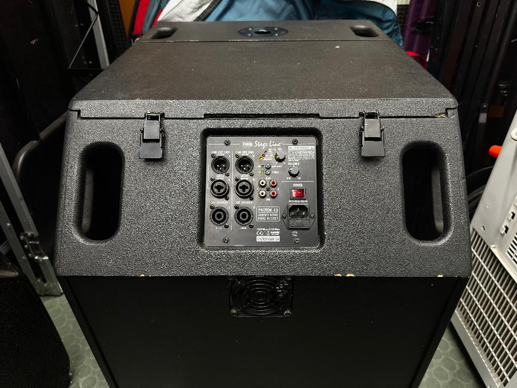 IMG Stage Line PROTON-18 PA Set - Subwoofer + 2 Speakers, Gebruikt, Complete surroundset, 120 watt of meer, Ophalen