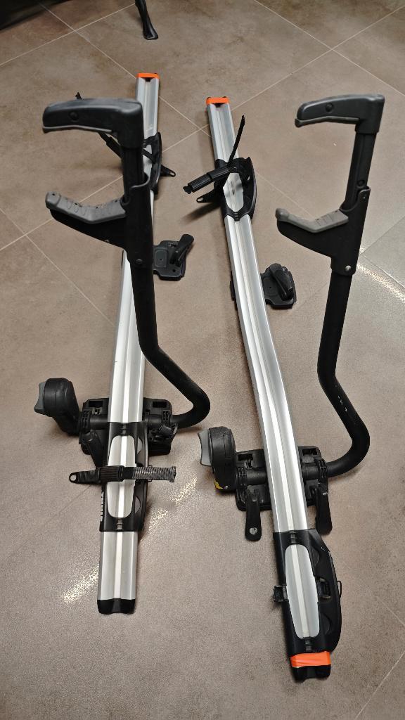 porte-vélos de toit Thule (2 pièces), Autos : Divers, Porte-vélos, Utilisé, Galerie de toit, 1 vélo, Enlèvement