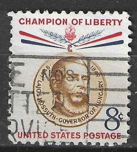 USA 1958 - Yvert 651 - Lajos Kossuth - 8 c. (ST), Verzenden, Gestempeld
