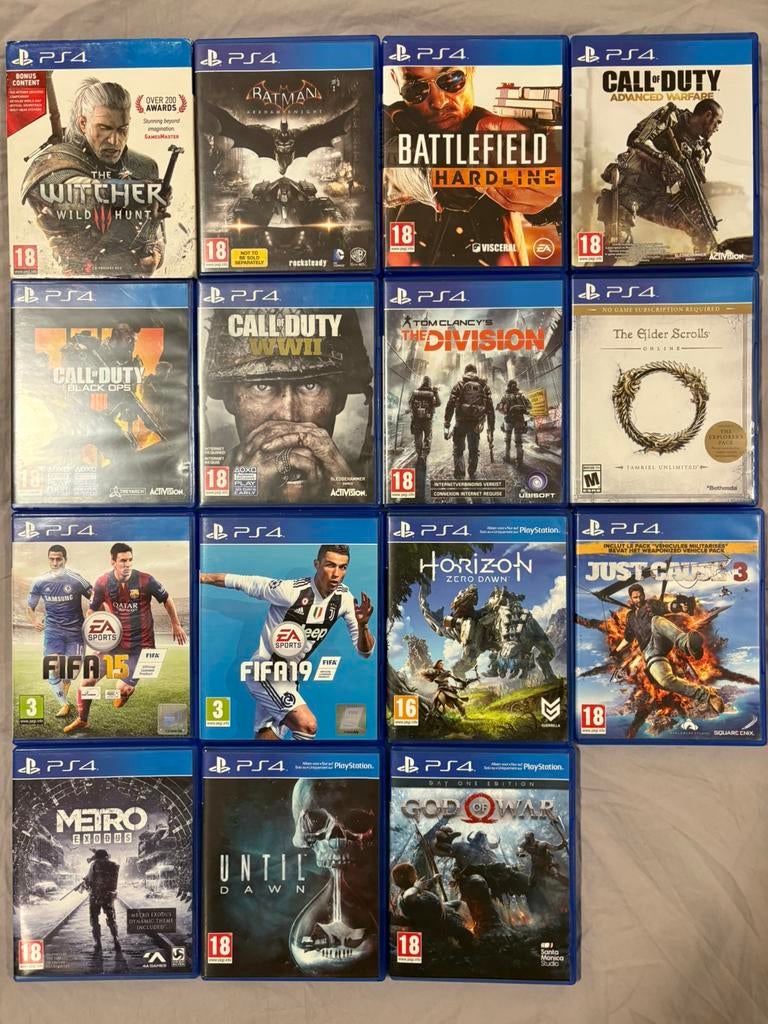 Jeux PS4 - achetez le pack complet = moitié prix, Enlèvement ou Envoi, Comme neuf