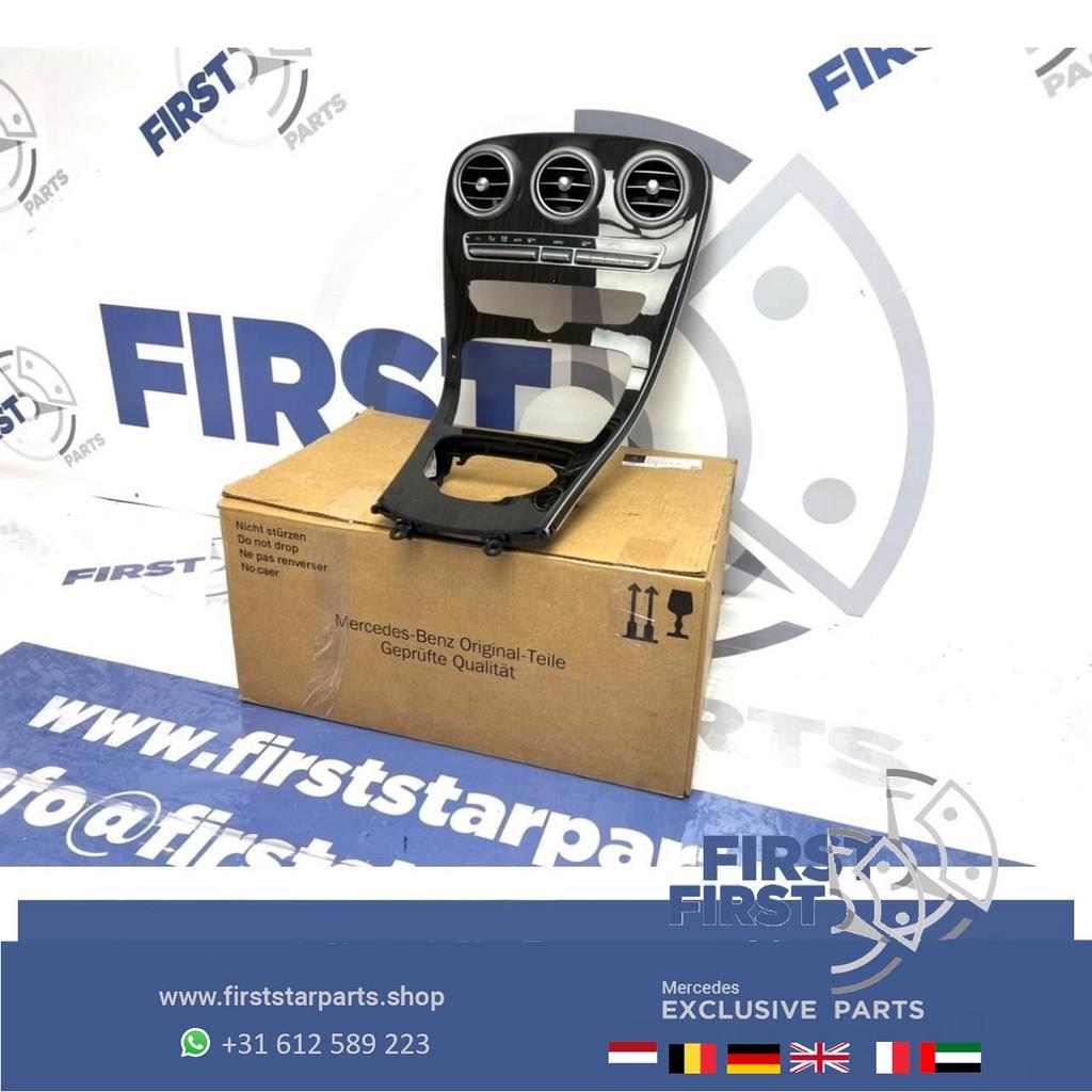 W205 C205 HOOGGLANS HOUT MIDDENCONSOLE origineel MB C KLASSE, Gebruikt, -, Ophalen of Verzenden, -