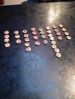 Lot de 36 boutons décor floral