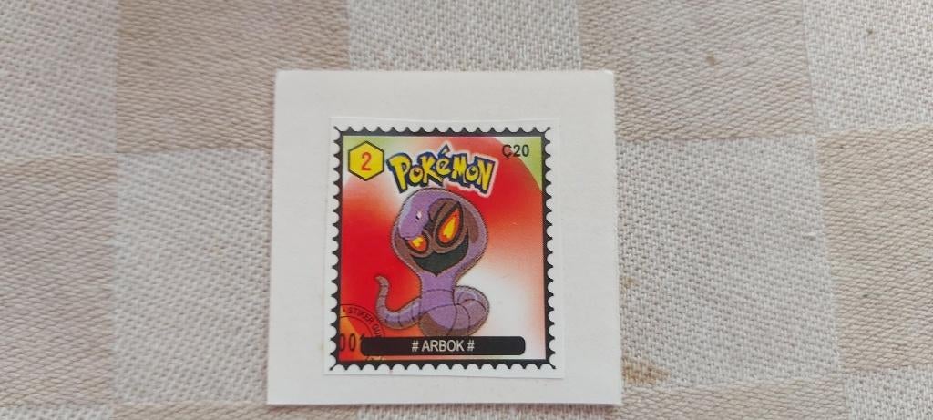 timbre Pokémon rare en édition limitée | Arbok, Enlèvement ou Envoi, Neuf, Autres types