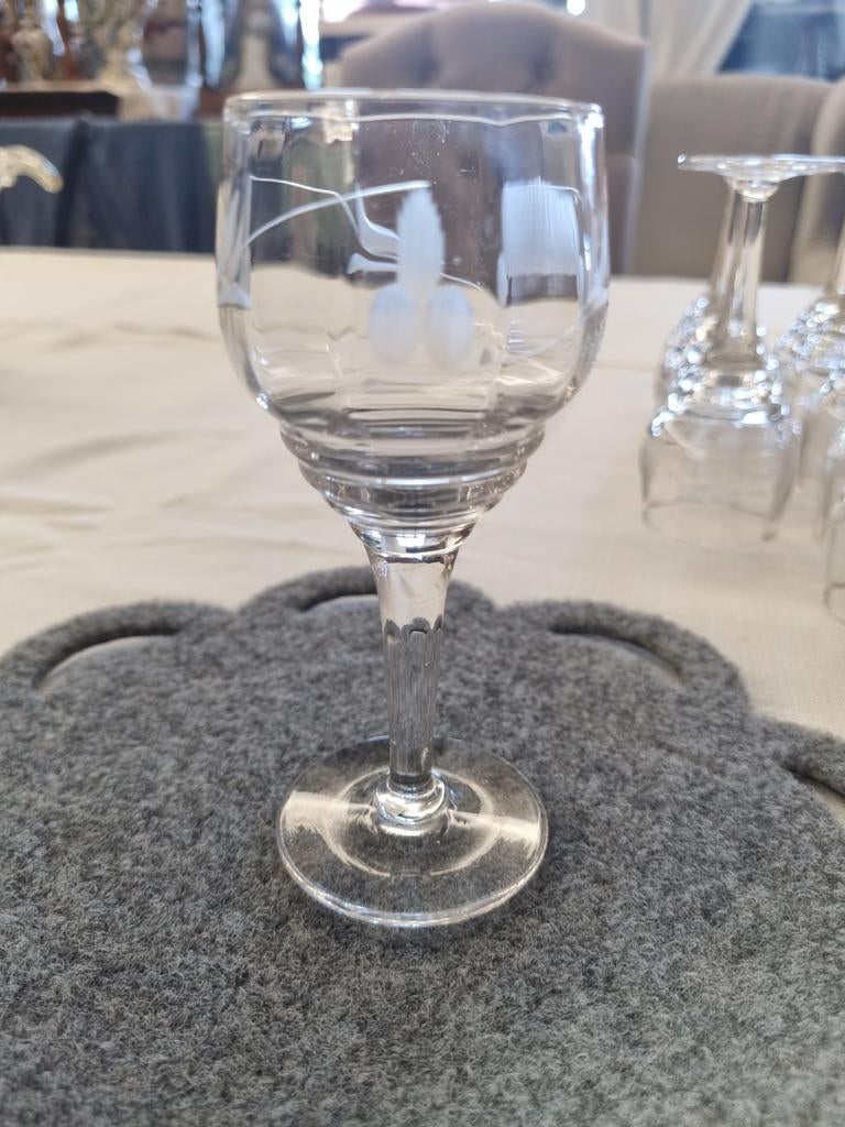 Oude vintage crystal glazen, Ophalen of Verzenden