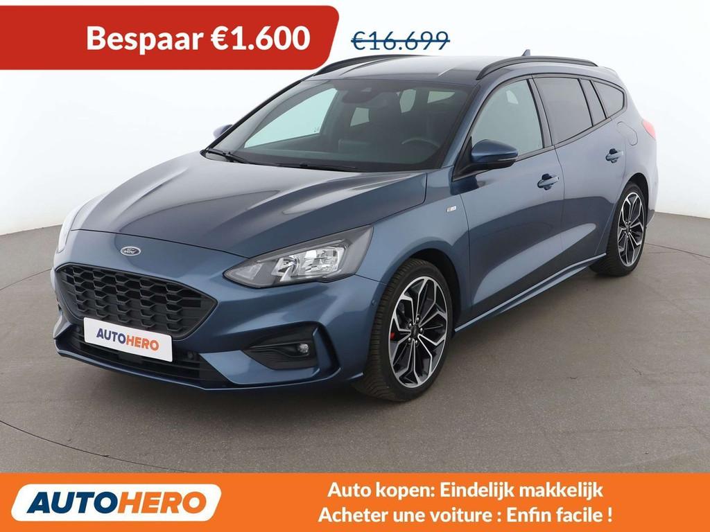 Ford Focus 1.0 EcoBoost Mild-Hybrid ST-Line X (bj 2020), Auto's, Euro 6, Blauw, 124 g/km, 155 pk