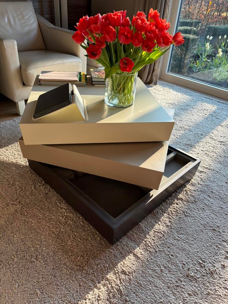 Blocco salontafel leolux, Huis en Inrichting, Tafels | Salontafels, Gebruikt, Vierkant, Ophalen