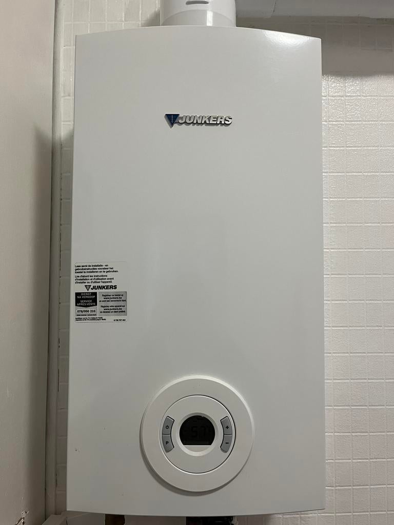Chauffe-eau à gaz Junkers – classe énergétique A, Bricolage & Construction, Chauffe-eau & Boilers, Chauffe-eau, Gaz naturel, Inconnu