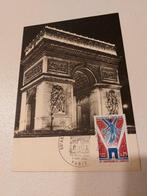 Ansichtkaart Parijs gestempeld met 50e wapenstilstandsdag, Verzamelen, Ophalen of Verzenden, Gelopen, Frankrijk