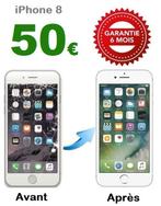 Réparation écran iPhone 8 à 50€ Garantie 6 mois Verre trempé, Enlèvement, Autres types, Apple iPhone