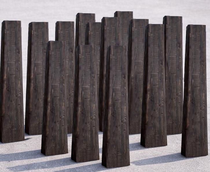 20 houten staanders/sokkels H140 cm, Tuin en Terras, Palen, Balken en Planken, Nieuw, Overige typen, Minder dan 180 cm, Ophalen