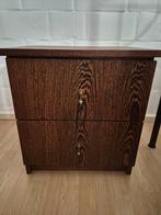 Nachtkastje donker hout, Enlèvement, Utilisé, Bois