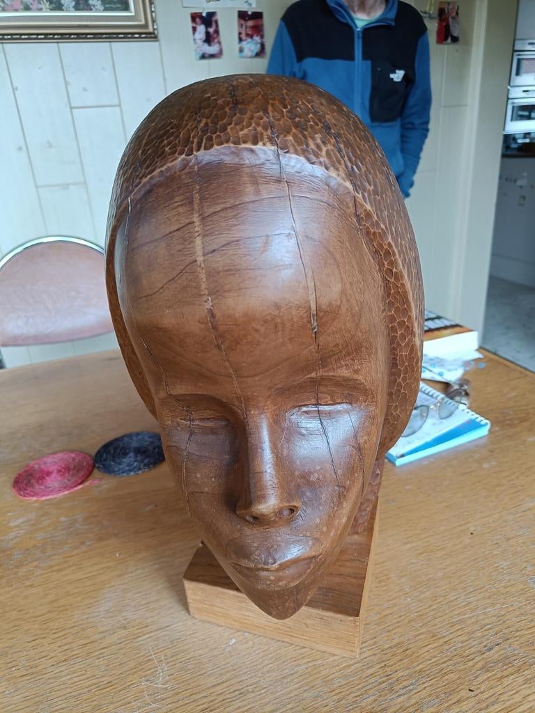 Kunstwerk hout door Pol Van Esbroeck, Ophalen, 50 - 100 cm, Handgemaakt, Hout