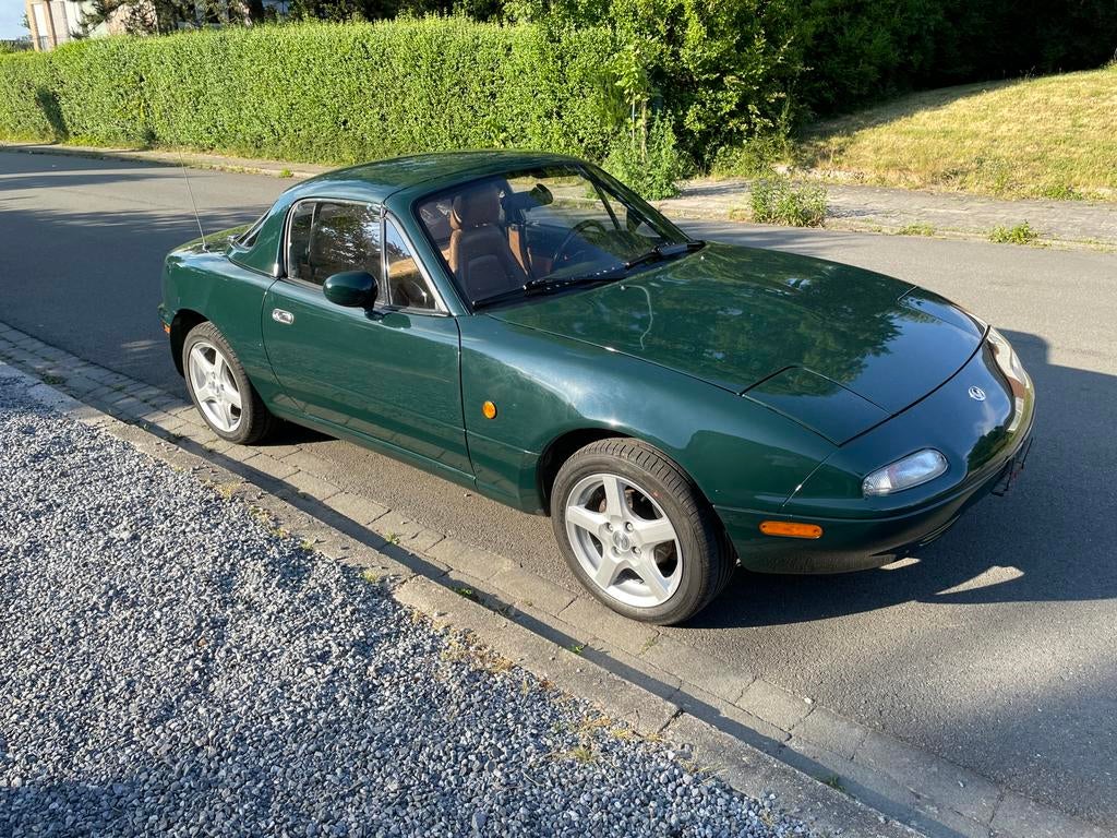 Mazda MX5 na 1997, Autos, Mazda, Particulier, MX-5, Essence, Cabriolet, 2 portes, Boîte manuelle, Vert, Beige, Enlèvement