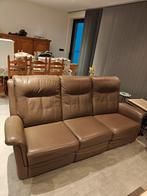 Relax Lederen zetel, Huis en Inrichting, Zetels | Zetels, Ophalen, Driepersoons, Zo goed als nieuw, Rechte bank