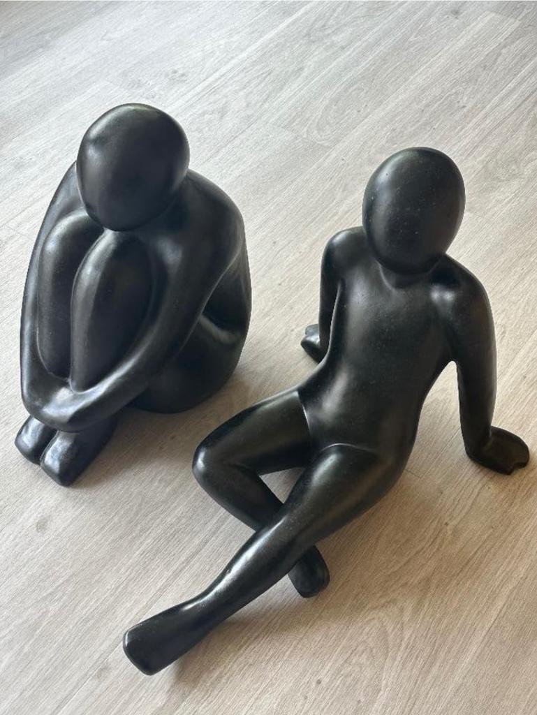 Statue en polyrésine Terrazzo noir int/ext neuve - 85€/Pc, Collections, Enlèvement, Neuf, Humain
