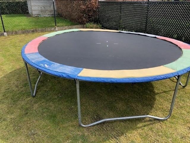 Trampoline rond 3.66 m, Ophalen, Gebruikt