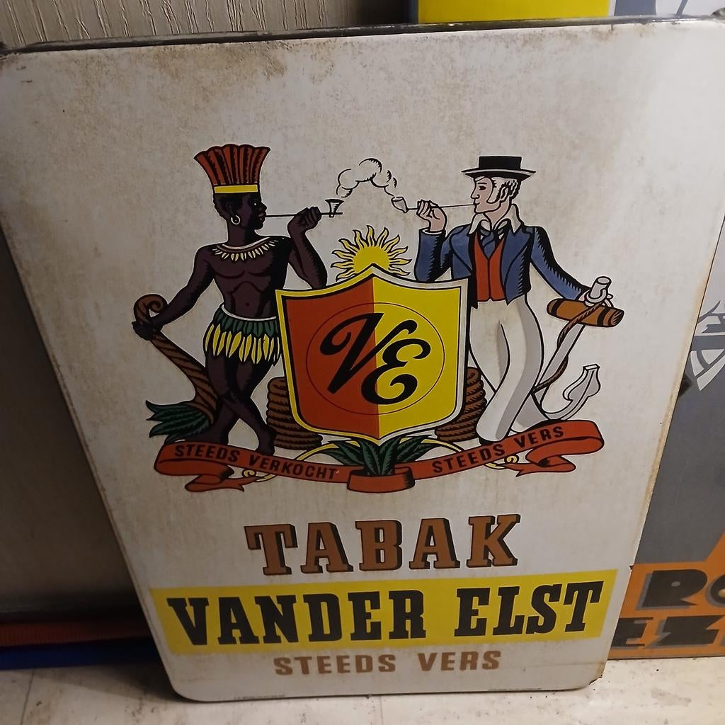 Emaillebord tabak vander elst, Ophalen of Verzenden