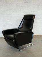 Fauteuil design inclinable noir – vintage, Enlèvement