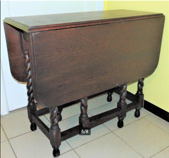 Ancienne Table en bois tourner, Enlèvement