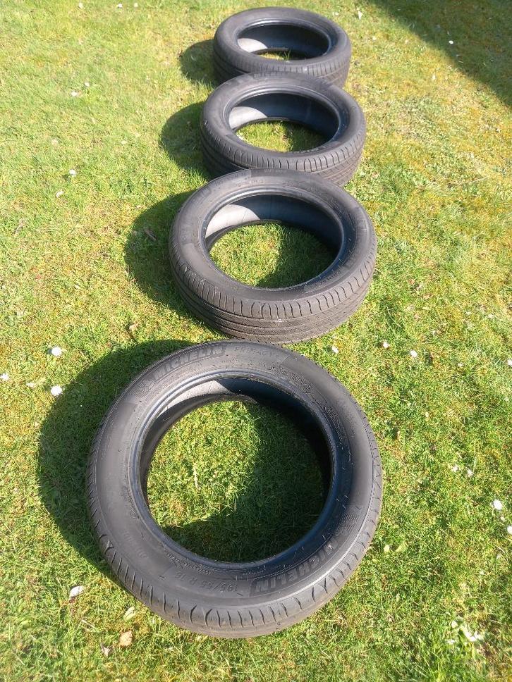 4 Pneus Michelin 195/55/16 H, Autos : Pièces & Accessoires, Pneus & Jantes, Pneu(s), Enlèvement