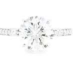 Diamanten ring, nieuw, opgedragen,  2,64 ct, Ophalen of Verzenden, Wit, Goud