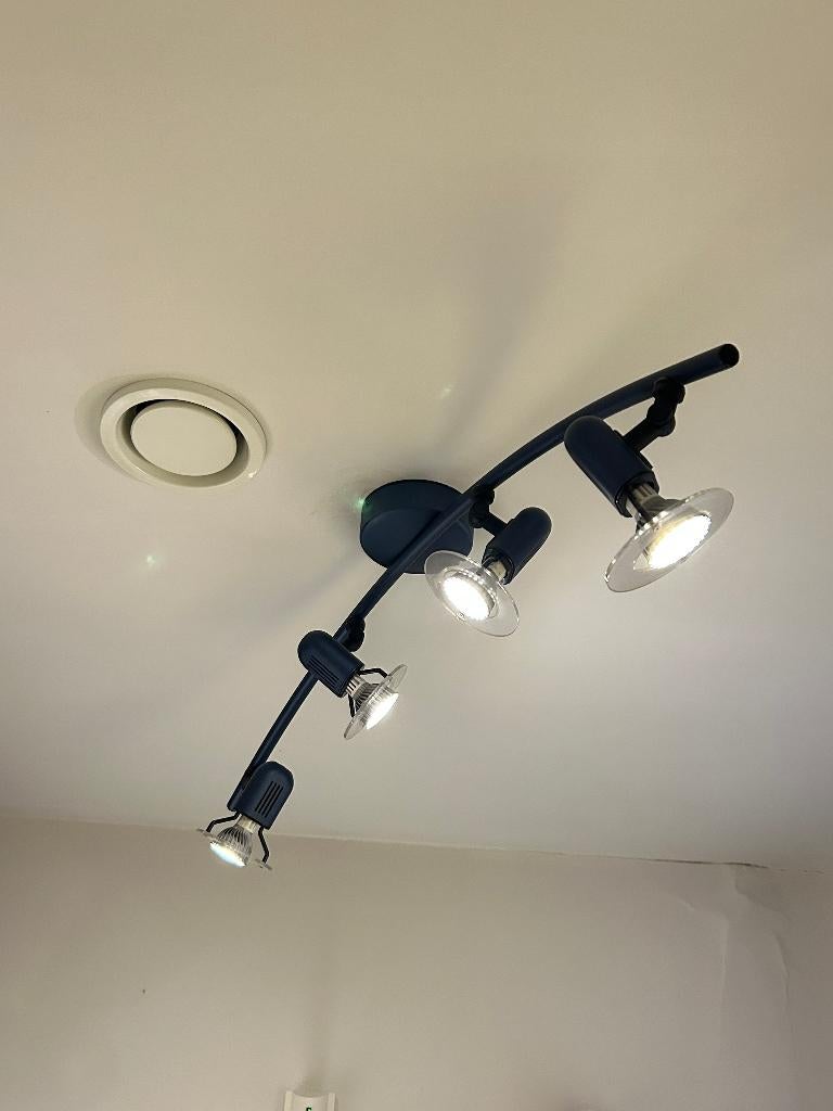 LUMINAIRE 4 SPOTS LED, Enlèvement ou Envoi, Moins de 100 cm, Utilisé, Métal