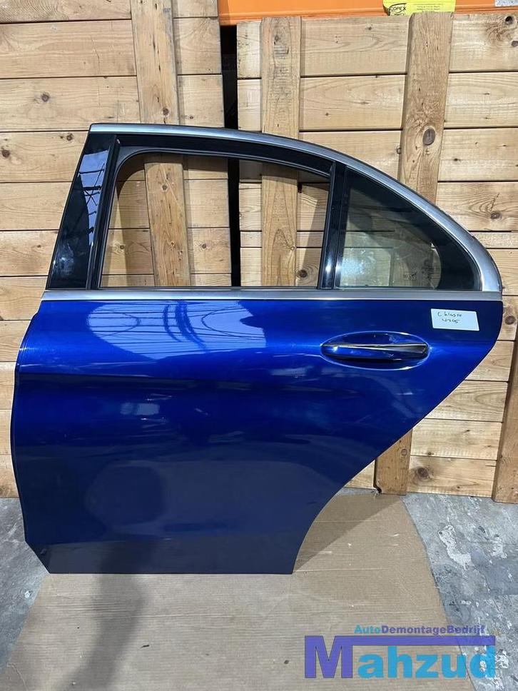 MERCEDES C KLASSE W205 Blauw links achter deur 2013-2021, Auto-onderdelen, Carrosserie, Deur, Mercedes-Benz, Achter, Links, Gebruikt