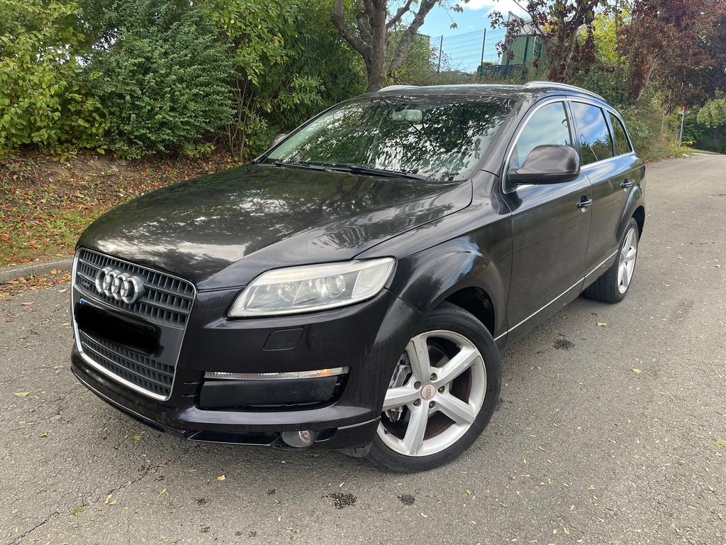 Audi Q7 3.0tdi look Sline auto 240 pk mod 2007, Automaat, Zwart, Bruin, Leder