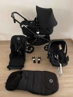 Bugaboo Lynx avec berceau et siège Maxi Cosi Black Set, Enfants & Bébés, Buggys, Couverture pieds, Babygeluk, Comme neuf, Enlèvement