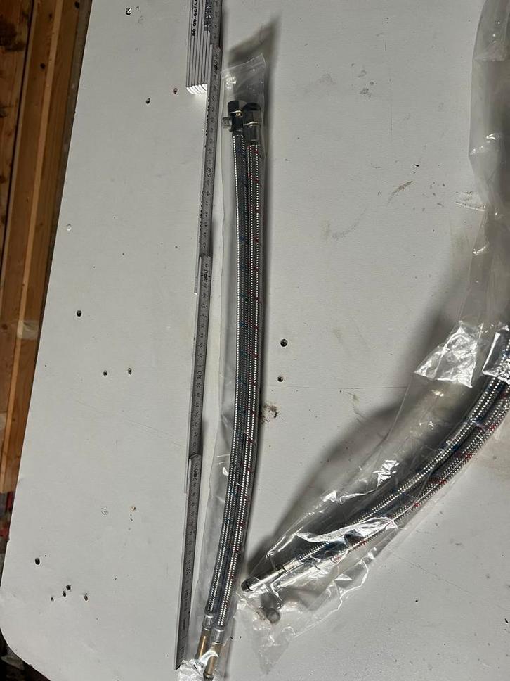 Flex aansluitdarmpjes voor water kranen., Doe-het-zelf en Bouw, Buizen en Afvoer, Nieuw, Overige typen, Inox, Minder dan 20 mm