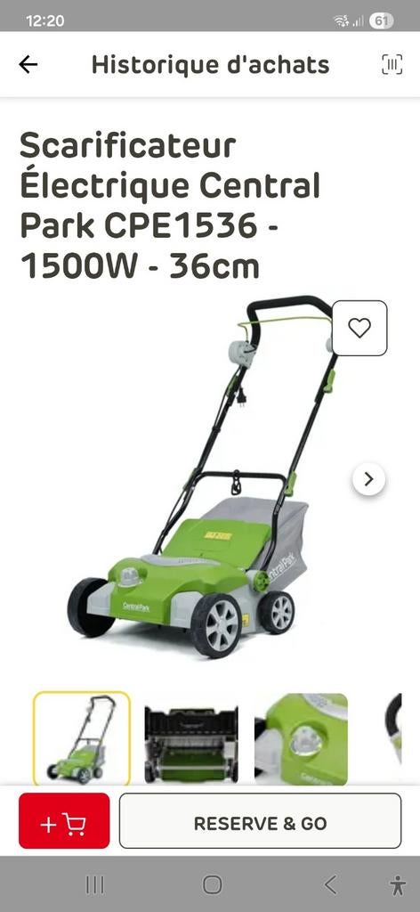 Scarificateur électrique neuf, Jardin & Terrasse, Enlèvement, Neuf, Électrique, Central Park