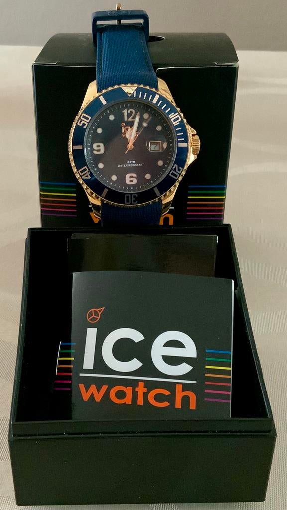 ICE WATCH horloge. Kleur blauw, regelband., Bijoux, Sacs & Beauté, Montres | Hommes, Montre-bracelet, Swatch, Comme neuf, Enlèvement