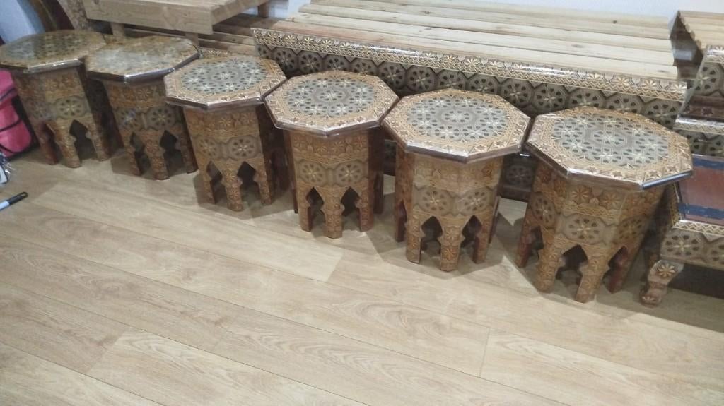 Magnifique salon marocain authentique (quasi neuf), Enlèvement, Comme neuf, Bois