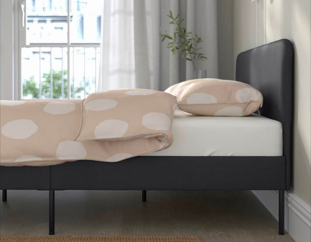 Ikea bed te koop, lichtgrijs, Enlèvement