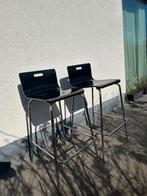TABOURET DE BAR NOIR, Avec repose-pieds, 2 tabourets, Enlèvement, Utilisé