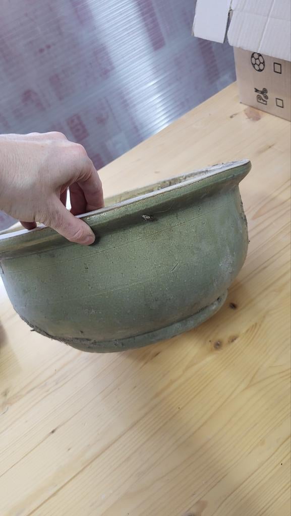 Bloempot plantenpot groot steen, Ophalen