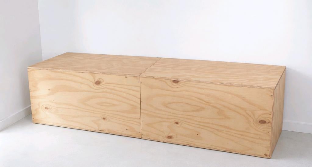 Twee multiplex blokken, Ophalen