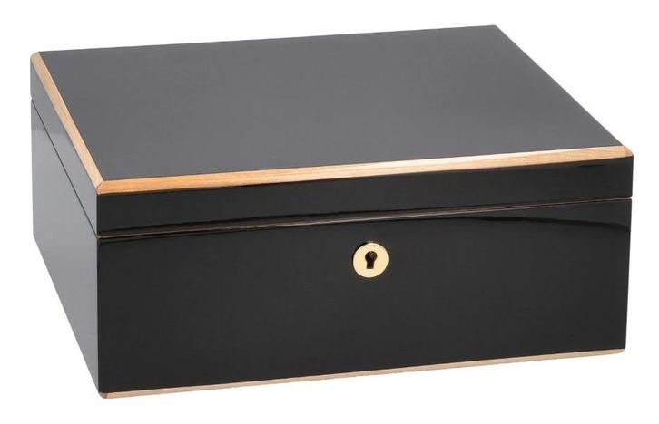 SALE HUMIDOR ADORINI MILAN DELUXE 75 SIGAREN ZWARTE LAK h157, Verzamelen, Rookartikelen, Aanstekers en Luciferdoosjes, Nieuw, Tabaksdoos of Verpakking