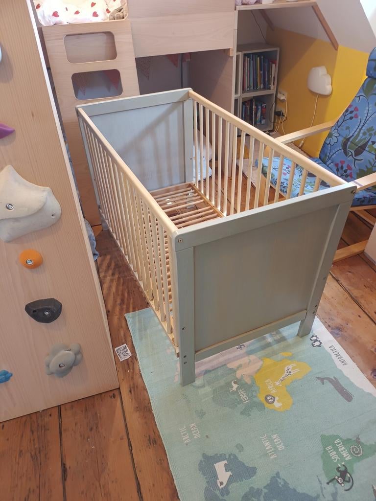 kinderbedje babybedje, Kinderen en Baby's, Ophalen, Gebruikt, Rechthoekig, In hoogte verstelbaar