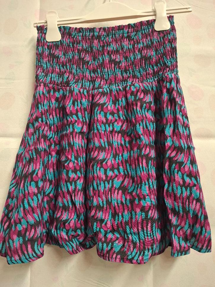 Ydence Isabella Rok Zwart/Paars/Turquoise XS, Kleding | Dames, Rokken, Zo goed als nieuw, Maat 34 (XS) of kleiner, Zwart, Boven de knie