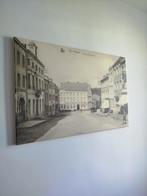 Grande Toile Déco - Reproduction Carte Postale Ancienne "St, Maison & Meubles, Enlèvement, Bois