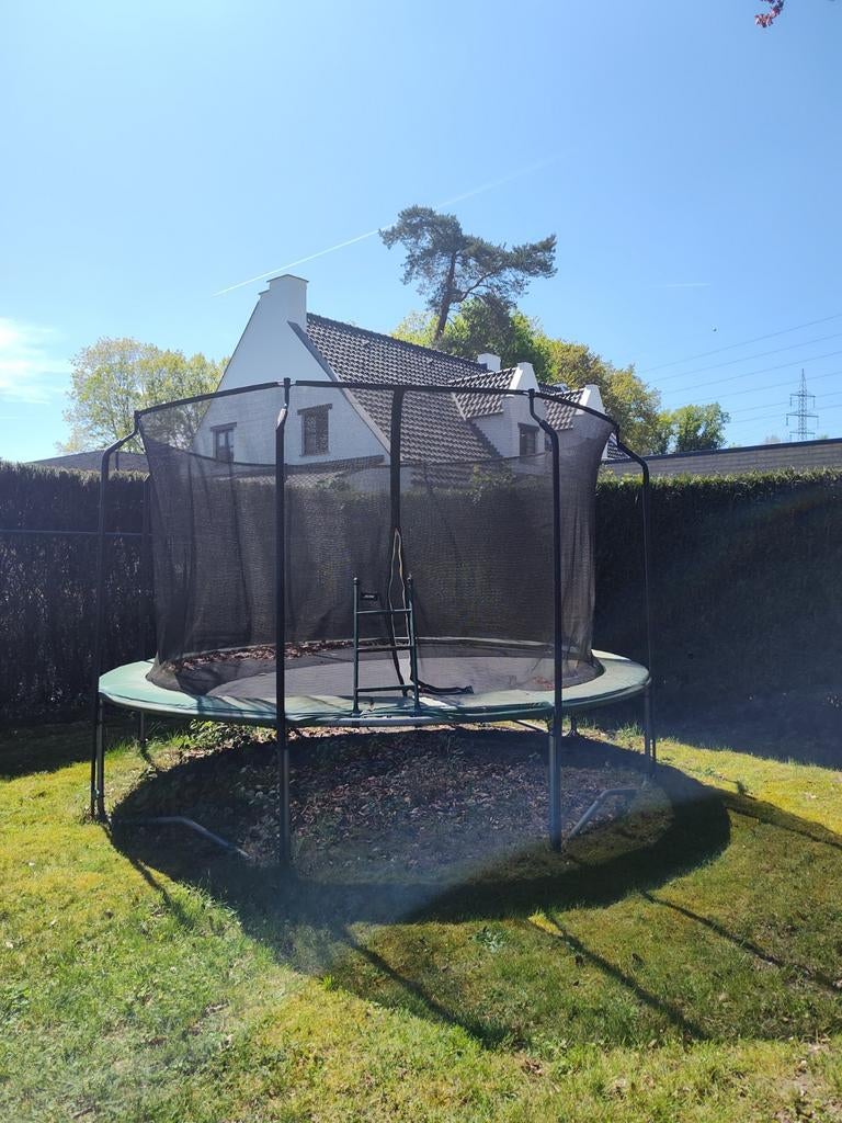 Elastische trampoline met veiligheidsnet, Ophalen, Gebruikt