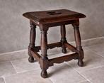 Antieke 18de eeuwse eiken Engelse joint stool kruk stoeltje, Antiek en Kunst, Ophalen of Verzenden