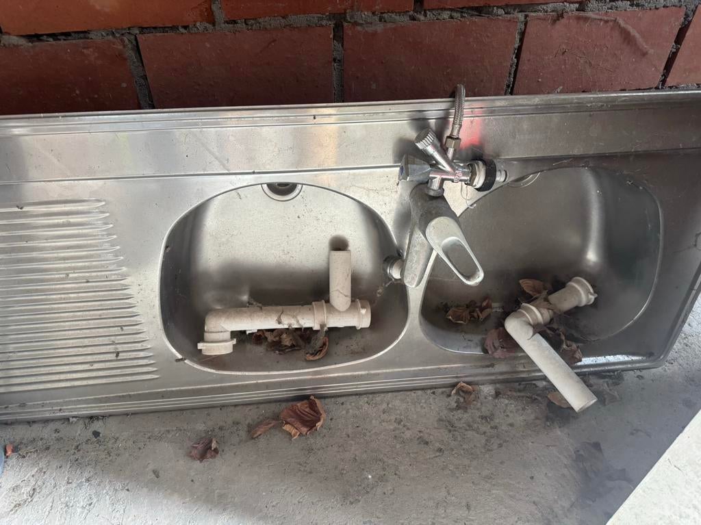 Spoelbak dubbel, Ophalen, Gebruikt