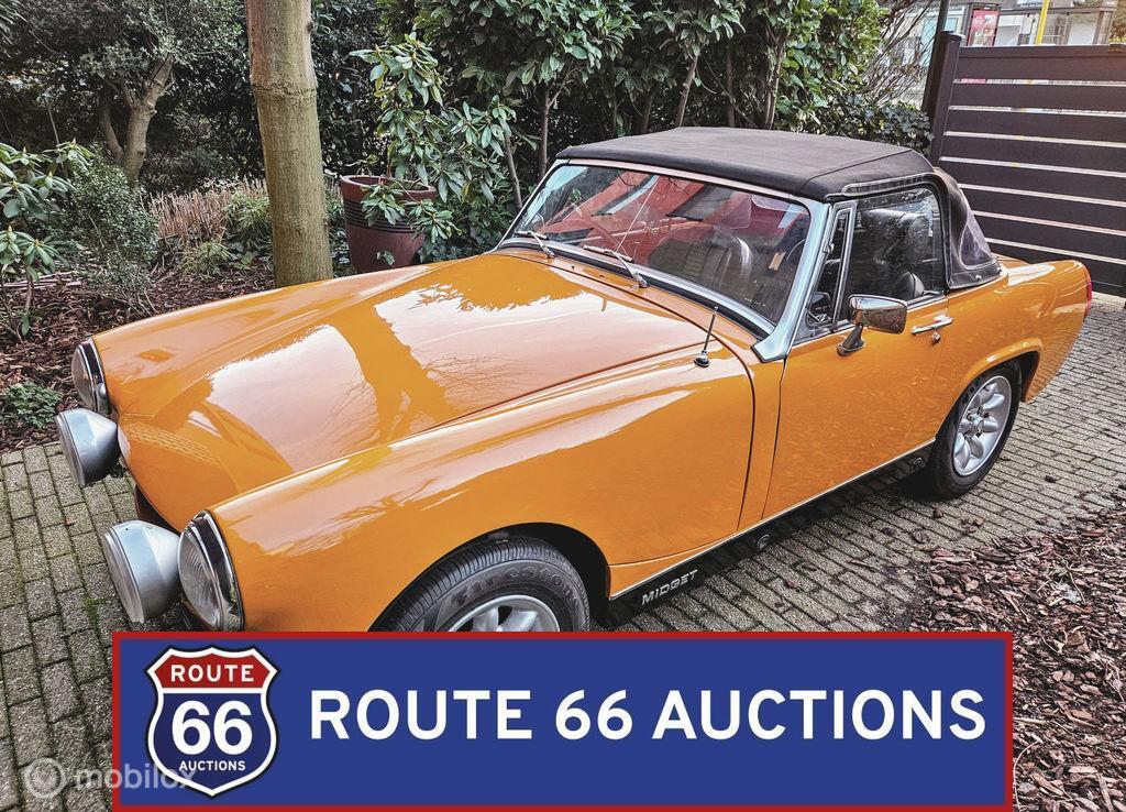 MG Midget 1500 | 1976 | Route 66 Auctions, Auto's, Zwart, Bedrijf, Handgeschakeld, Overige carrosserie